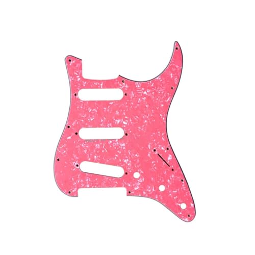 Pickguard rose pour guitare électrique ST SSS en finition multicouche robuste