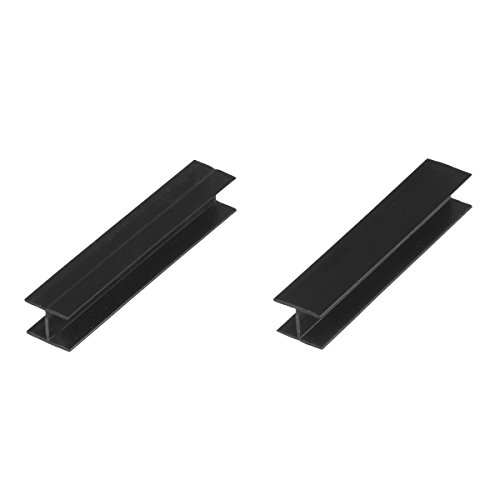 HOLZBRINK Connecteur droit pour socle cuisine, jonction pour socle, profil de jonction pour plinthes, raccord de plinthe, HBK10, 100 mm, couleur brillance noire