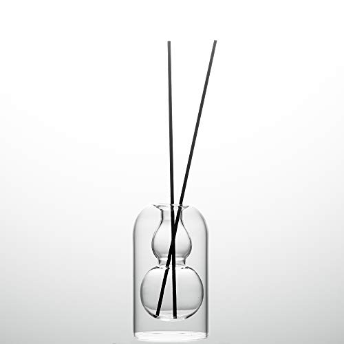 Empty Glass Fragrance Reed Diffuser Bottles With 16Pcs Black Reed Sticks For Oil Fragrance,Home Deco,2Pcs/Set #TOP3