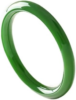 URED Green Jade Bangle Bracelet for Women Feng Shui Bracelet Good Luck Bangle Wealth Healing Bracelet Round Fashion Elegant Jade Bangles