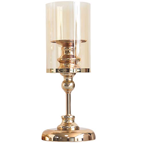 Imikeya Metal Candle Holders Rustic Iron Candle Stand With Glass Screen Cover Candlestick Holders Tea Light Holders Table Centerpiece For Wedding Christmas Party Decor #TOP29