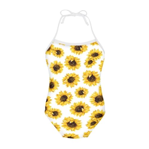 Image of Girl Funny Cute Beach Sport Halter One Piece Swimsuit Bathing Suit for 3-10 Year