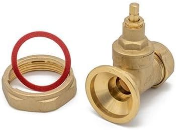 Pumpentyp Absperrschieber, 28 mm, BS-Qualitätsmessing, 2 Stück