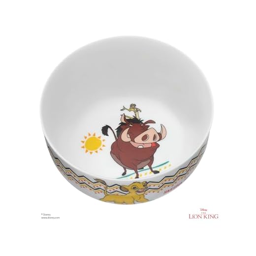 WMF Rey León - Tazón de cereales para niños 13,8 cm, porcelana, apto para lavavajillas, color apto para alimentos