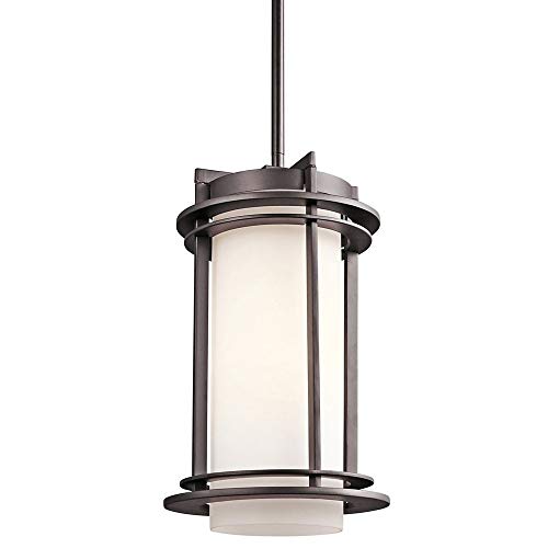 Kichler 49348AZ Pacific Edge Outdoor Pendant 1-Light, Architectural Bronze