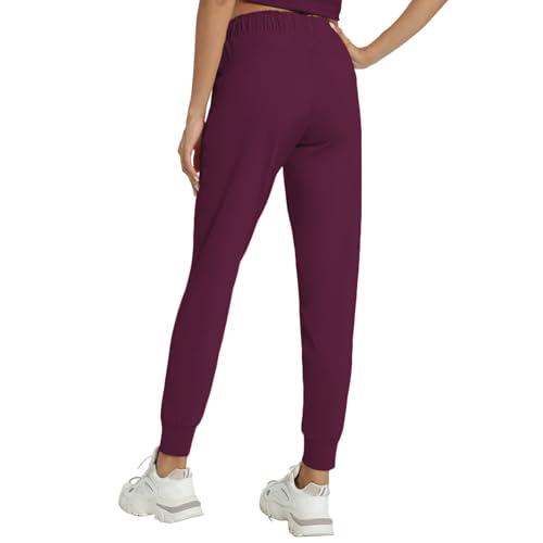 Image of Haowind Joggers for Women with Pockets Elastic Waist Workout Sport Gym Pants Comfy Lounge Yoga Running Pants