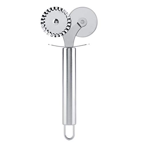 Rotella per pasticceria in acciaio inossidabile, rotella per pizza, doppia taglierina per pasticceria, rotella per piegatura, utensili da cucina, gadget, strumento per la casa