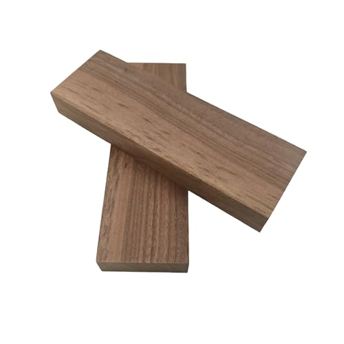 2PCS Unfinished Walnut Wood Blocks for DIY Crafting Scroll Saw Woodworking Wood Carving Burning Laser Cutting Engraving CNC Cutting Painting Fretwork (5.9 x 1.96 x 0.78)