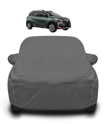 Image of Auto Hub Car Cover Compatible with Nissan Gravite with Mirror Pocket, Soft Cotton Lining, Gravite Car Cover Waterproof - Grey