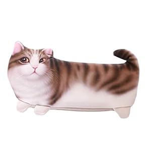 LB-118-1 Bruin Tiger Kat Etui Cosmetische Tas Japan Harajuku Kawaii