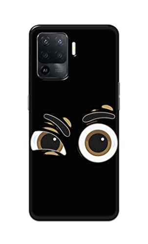 Image of PRINTFIDAA Funky Expression of Cartoon Eyes Printed Designer Hard Back Case Cover for Oppo F19 Pro -(TY) MVN1004