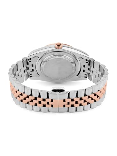 Image of Ajanta Quartz Monaco Men's Analog Watch|| Stainless Steel Bracelet Strap | Day & Date Display | Water Resistant | Fashion Wrist Watch for Men
