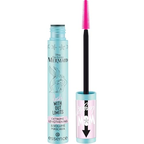 essence lash WITHOUT LIMITS EXTREME LENGTHENING & VOLUME mascara, lunga durata, volumizzante, ultra nero, allungamento (13ml)