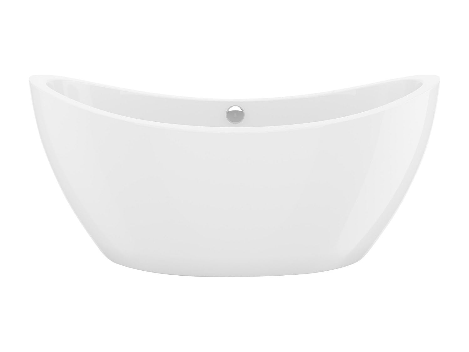 Vente-unique - Banheira isenta de design branco - 225 L - 170 x 83 x 77 cm - ALDA