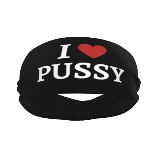 I Love Pussy Sex Sweat Bands Unisex Sports Headwear