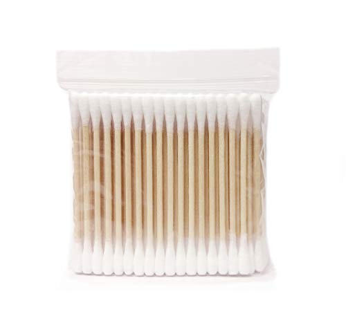 Keepeeda Wooden Stick Cotton Swabs /(100CTx8) - Double Tipped With Finest Quality Cotton - Sturdy Handle - Multipurpose, Safe, Highly Absorbent