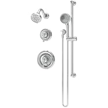 Symmons Braston HydroMersion Double Handle Shower Trim Kit with Hand Spray in Polished Chrome - 589515TRM