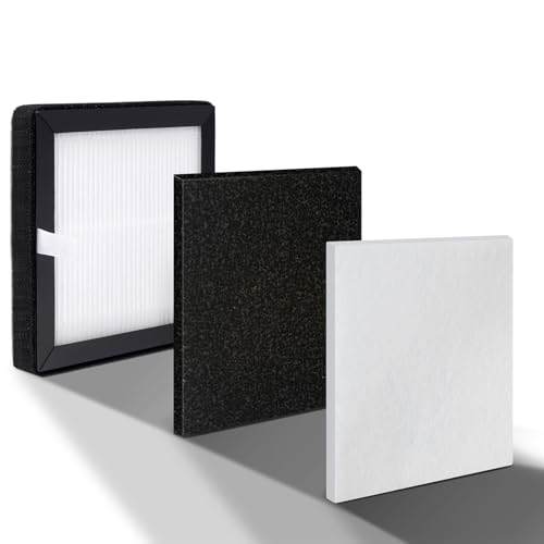 M-T (6”× 6”) Fume Extractor H13 Efficient Triple-Layer Filtration System Replacement for Electric Soldering Iron Welding,Laser Engraving,Metal Wood Cutter and Nail Salon Hair Smoke Filter Replace