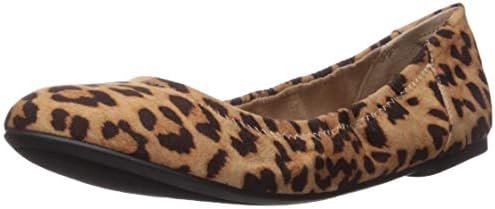 Amazon Essentials Women's Belice Ballet Flat, Leopard, 7.5