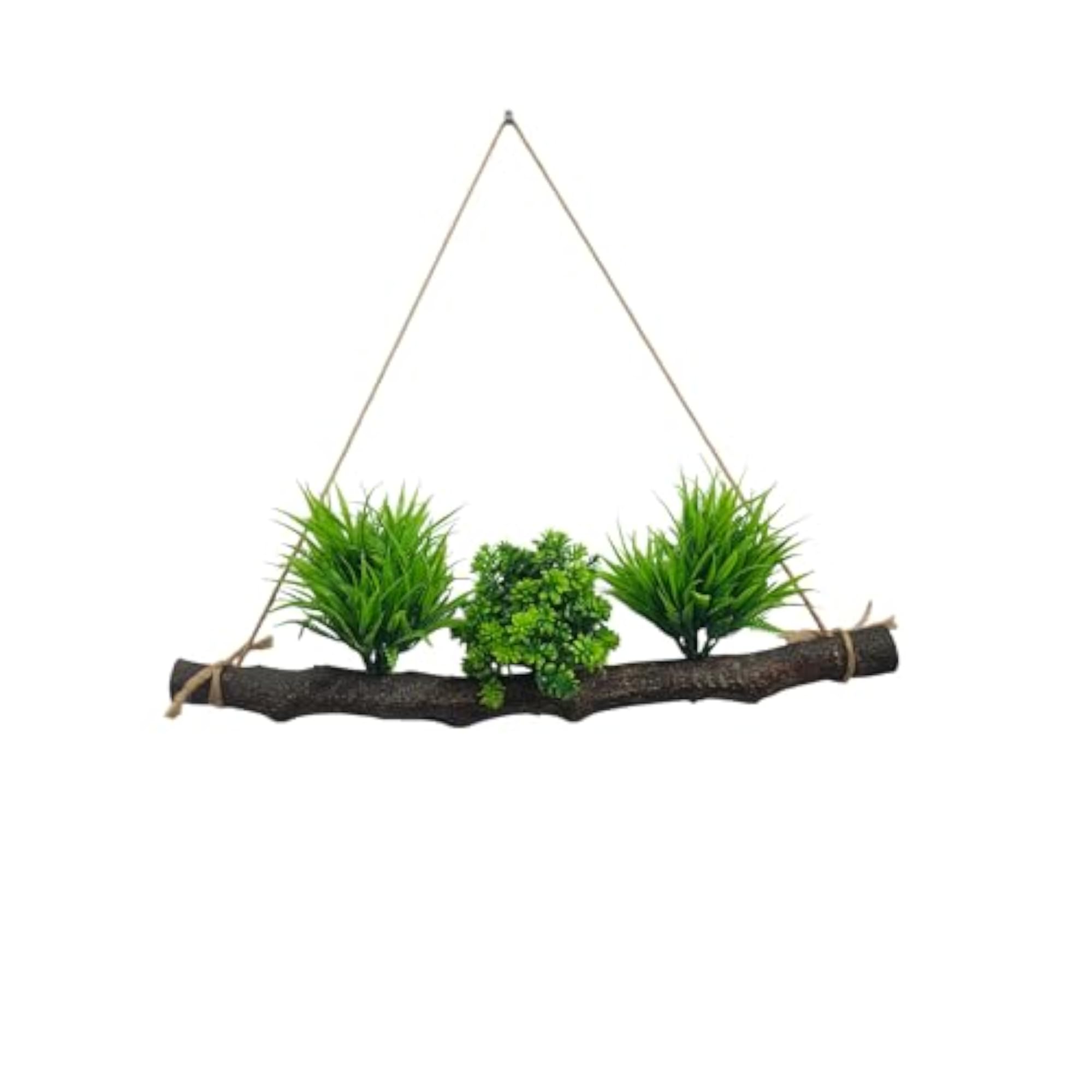Rustic Wall Hanging Planter with Artificial Plants