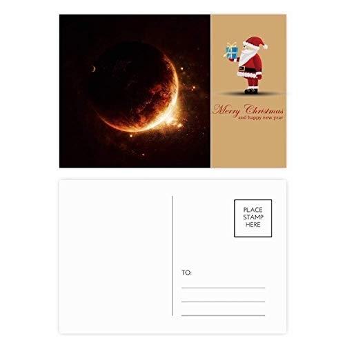 Cartes postales Père Noël Doré : lot de 20 cartes de vœux festives pour les fêtes