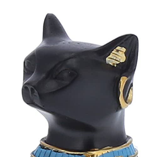 Ägyptische Katze Statue, Dekorative Katzenskulptur Kerzenhalter – Bild 2