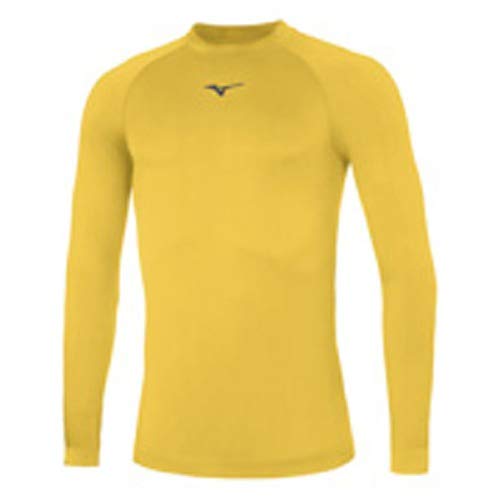 Mizuno Core Long Sleeve t-shirt manches longues homme maillot de sport running jaune M