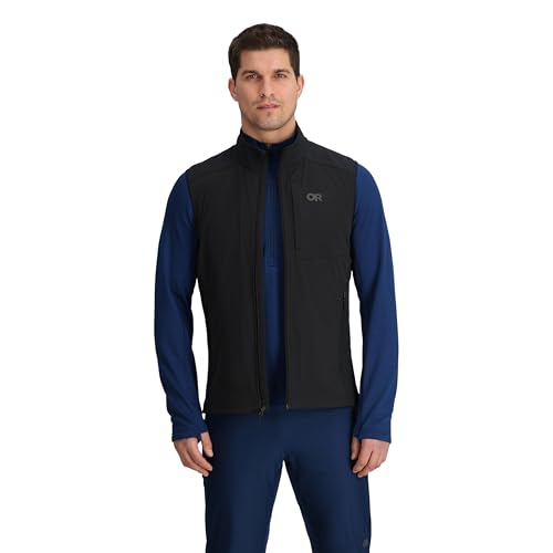 OUTDOOR RESEARCH Men's Deviator Wind Vest | Windproof, Water Resistant, UPF 50+, Softshell, Sleeveless, Trim Fit