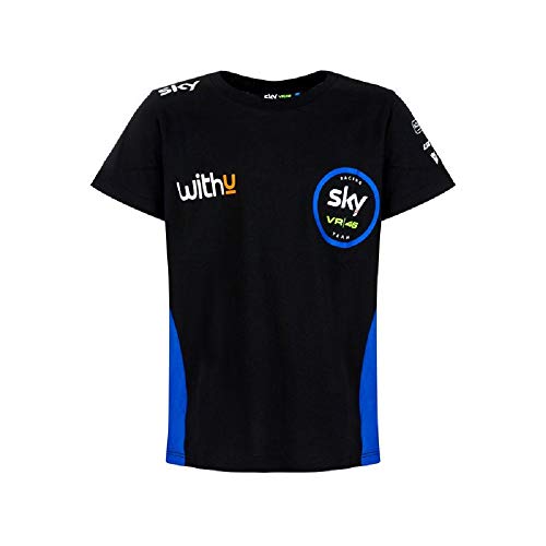 T-shirt VR46 Sky fille maillot manches courtes col rond coton