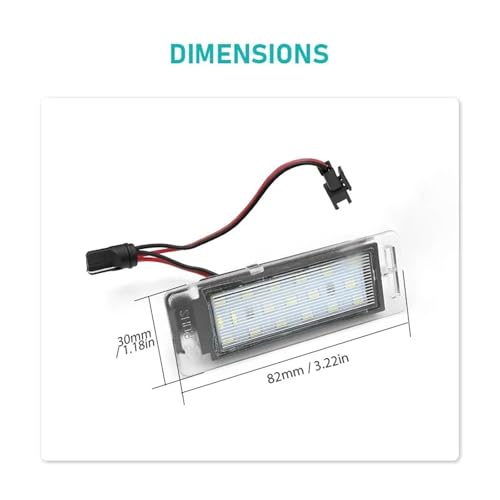 Luz de matrícula para Cadillac SRX CTS y ATS kit de dos bombillas traseras homologadas 3