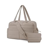 BAGSMART トラベルダッフルバッグ 女性用ジムバッグ 31L シューコンパートメント付き 機内持ち込みウィークエンダーバッグ 防水バッグダッフルバッグ 旅行