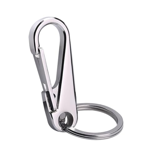 VALICLUD Llavero para Coche de Acero Inoxidable 304 para Hombre Práctico Hebilla Resistente Cadena de Fijación de Llaves Antidesgaste Accesorio Automotor Seguro y Duradero Adecuado Uso