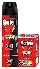 Mortein 2-in-1 Insect Killer Spray- (Red+Black) - 425 ml with Free Insta5 Plug-in Mosquito Repellent Refill - 35 ml (Pack of 2)