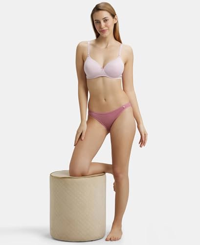 Image of Jockey 1819 Women's Wirefree Padded Microfiber Nylon Elastane Stretch Full Coverage Multiway Styling T-Shirt Bra with Magic Under Cup