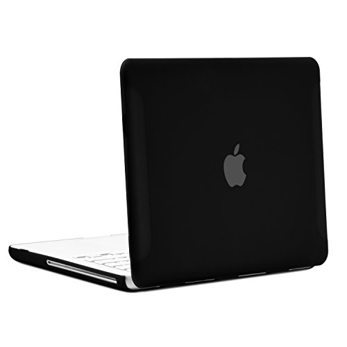 TopCase Rubberized Black Hard Case Cover for Macbook White 13