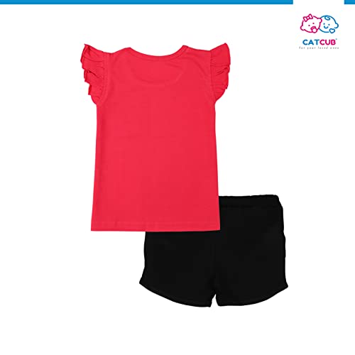 Image of CATCUB Girl's Cotton Top & Shorts /hot Pants