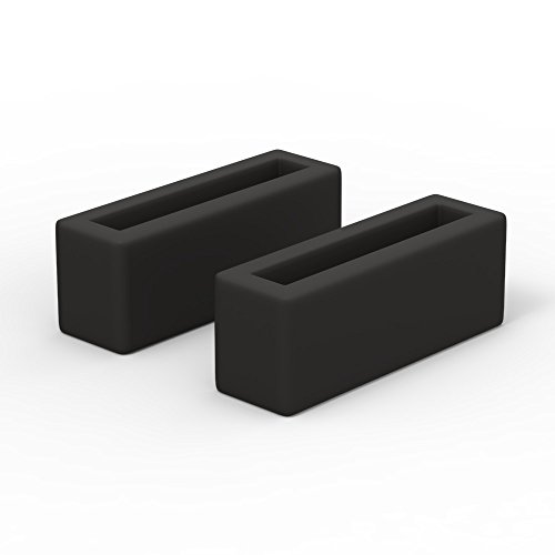 GadgetWraps 22mm Silicone Watch Loops Strap Keeper Holder Retainer for Watch Band/Strap – 4 Pack (Loops, Black)