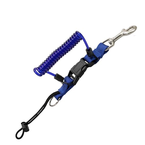 Cordón de bobina de buceo con mosquetón antilpérdida Scuba Choice azul