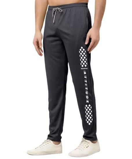 Track Pants for Mens/Joggers for Men/Lower Lycra Blend with 2 Side Zipper Pockets for Gym, Exercise, Morning Walk, Sports Attitude-image-49