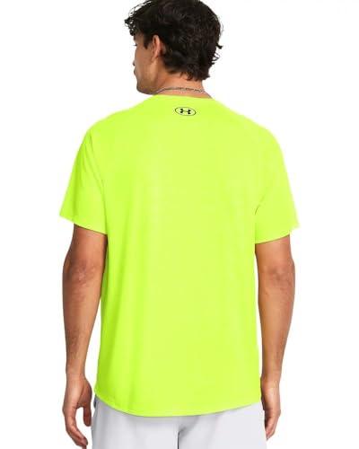 Under Armour Men's Tech Textured Short Sleeve, Green, M