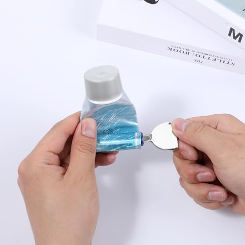 2 Stück Tubenquetscher, Edelstahl Tubenaufroller, Silber Tube Squeezer zur Reduzierung Des Abfalls für Alle Arten von Weichen und Harten Rohren wie Zahnpasta, Pigmente, Schuhcreme