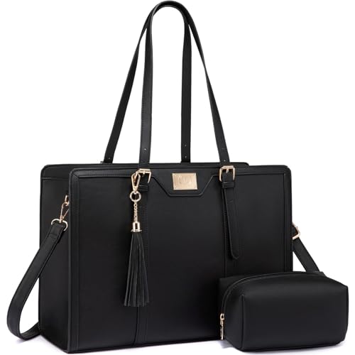 T's Vegan Leather Laptop Tote