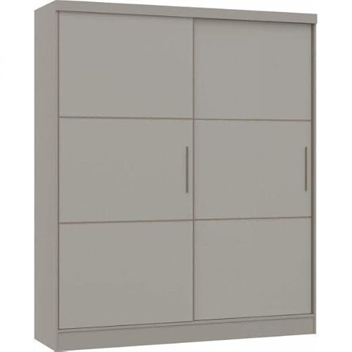 Guarda Roupa Modulado com Ponte Casal 4 Portas 3 Gavetas Classic Móveis Castro Niquel/blanc