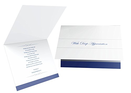Personalized Funeral Thank You Cards and Envelopes (Set of 50) (Standard)