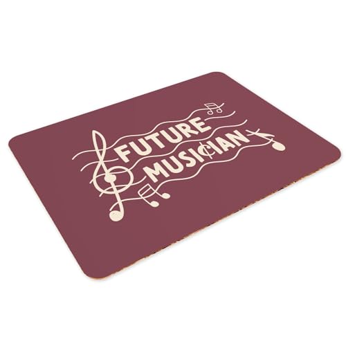 Sets de table en liège Future Musician, napperons rouges grand format chic - 3