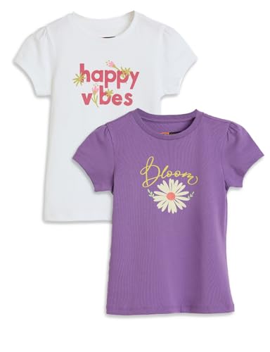 Image of Amazon Brand - Symbol Girls 100% Cotton Graphic Printed Half Sleeves Regular fit T-Shirt