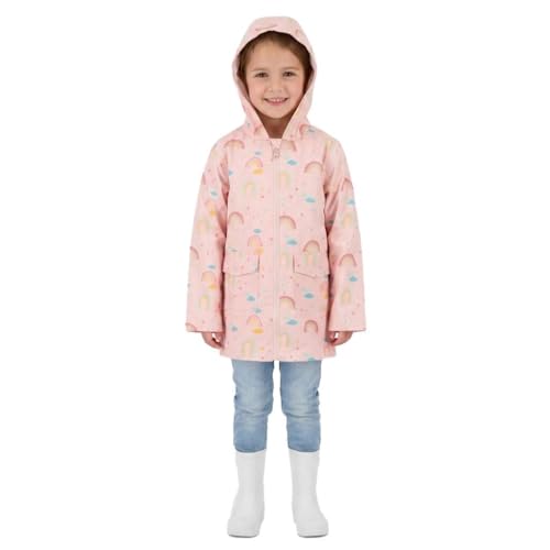 Pluiemanteau rainbow filles pour les sorties scolaires et jeux extérieurs sous la pluie