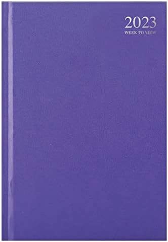 Premium Quality | A4 Week To View Diary 2023 Pastel colour|Hardback Casebound Cover & Ribbon Marker WTW Year Planner for Business, Office, Home, Appointments (LIGHT BLUE)