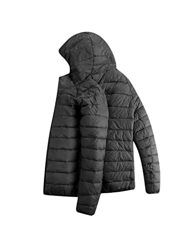Kinkia Men's Lightweight Puffer Jacket Ultra Soft Warm Waterproof Quilted Hooded Outwear Coat4
