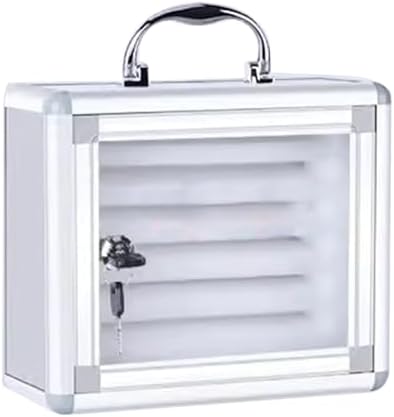 Portable Phone Locker Cabinet with Lock - 24 Slot Aluminum Alloy Security Storage for Mobile Devices in Offices & Schools - Durable, Compact, and Space-Saving Solution